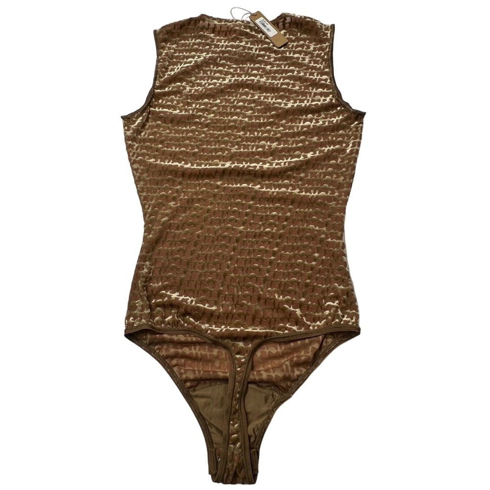 SKIMS‎ Velvet Logo Bodysuit Chai Womens XXS - Picture 3 of 11